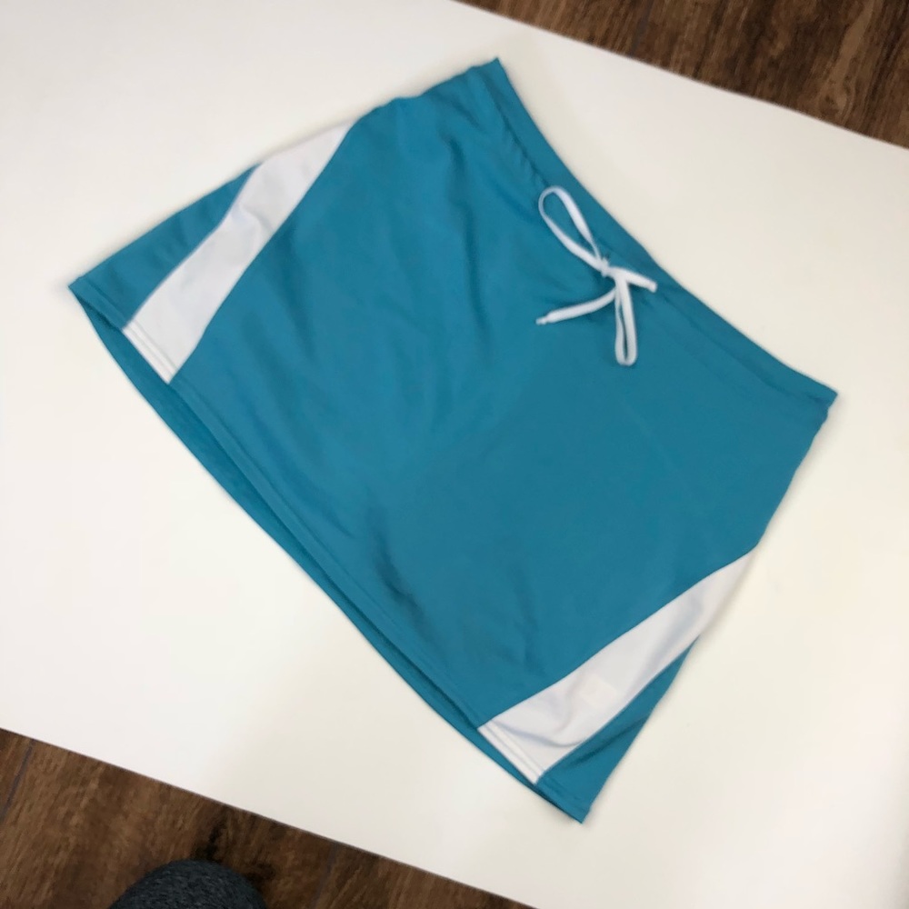 Athleta blue drawstring skort
